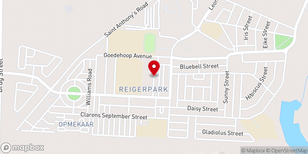 Map showing location of St Vincent's Anglican Church