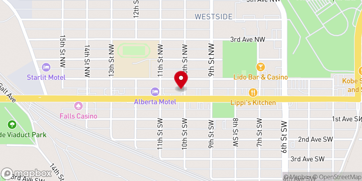 Map showing location of Calvary Baptist Indian Church
