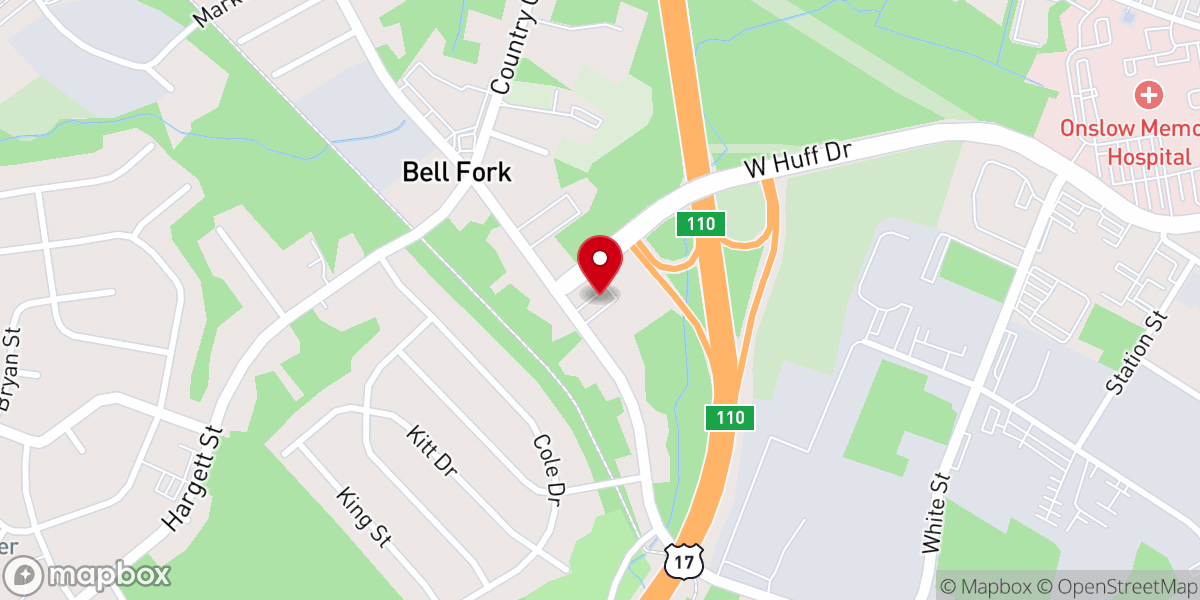Map showing location of Washington Chapel Missionary Baptist Church