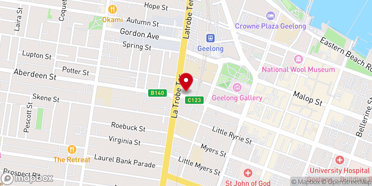 Map showing location of St George's