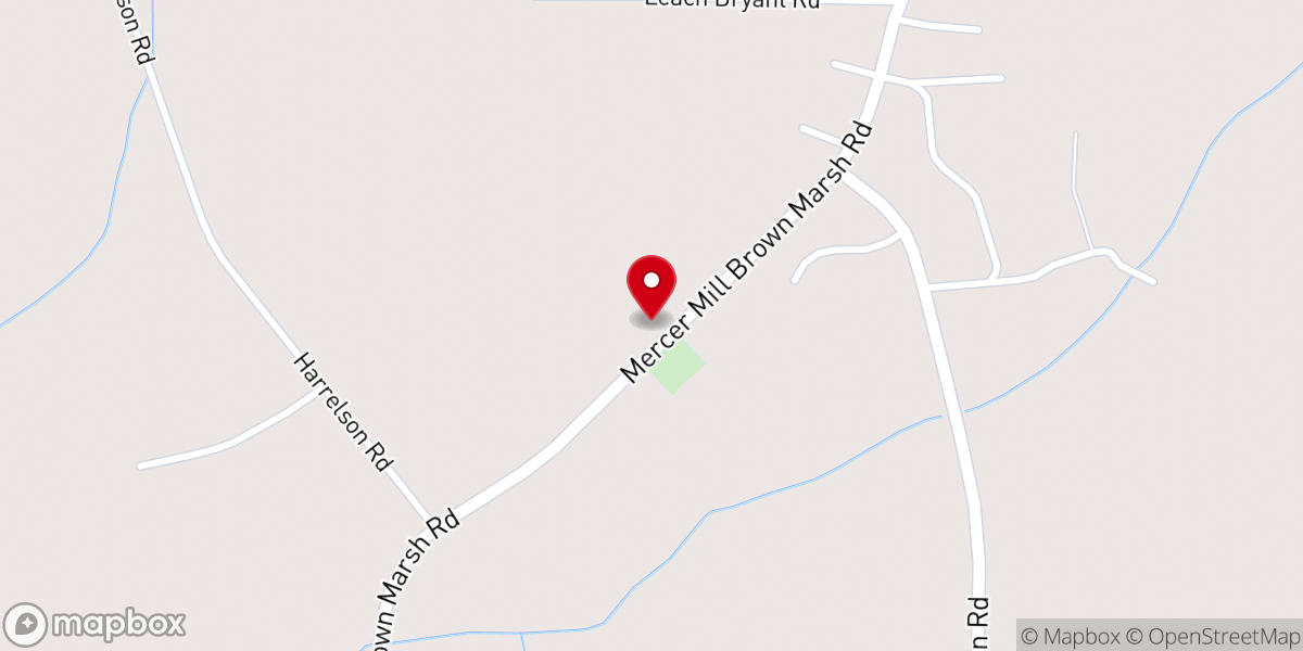 Map showing location of White's Creek Baptist Church