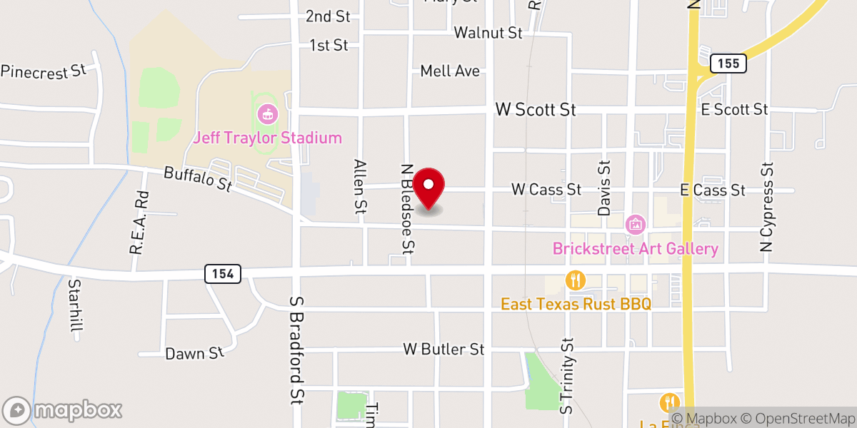 Map showing location of Church of Christ