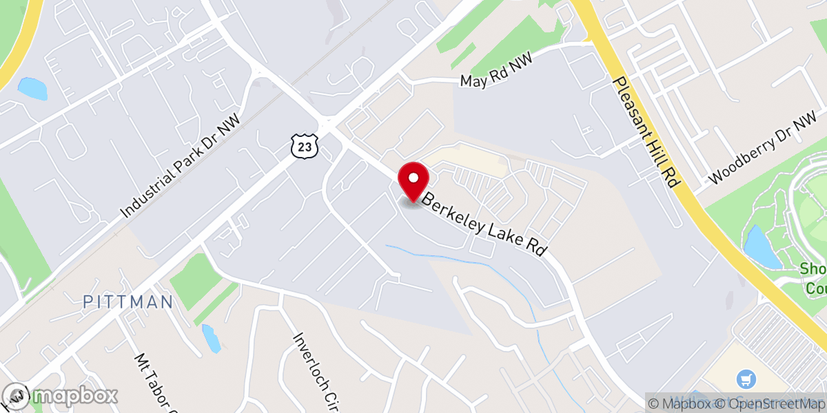 Map showing location of Atlanta Open Church