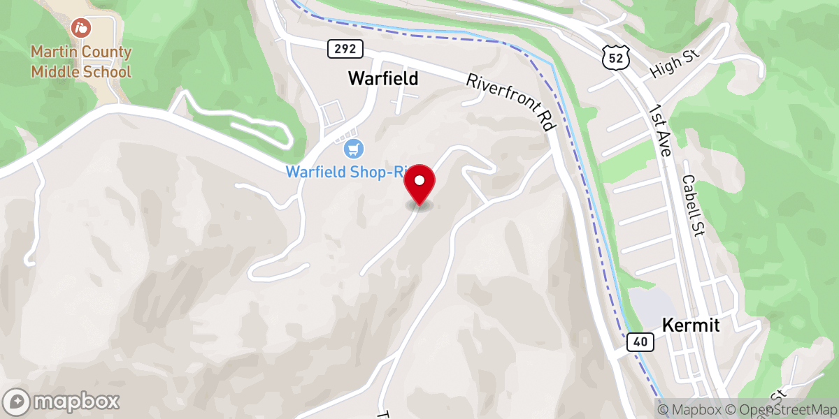 Map showing location of Beauty Church of the Nazarene