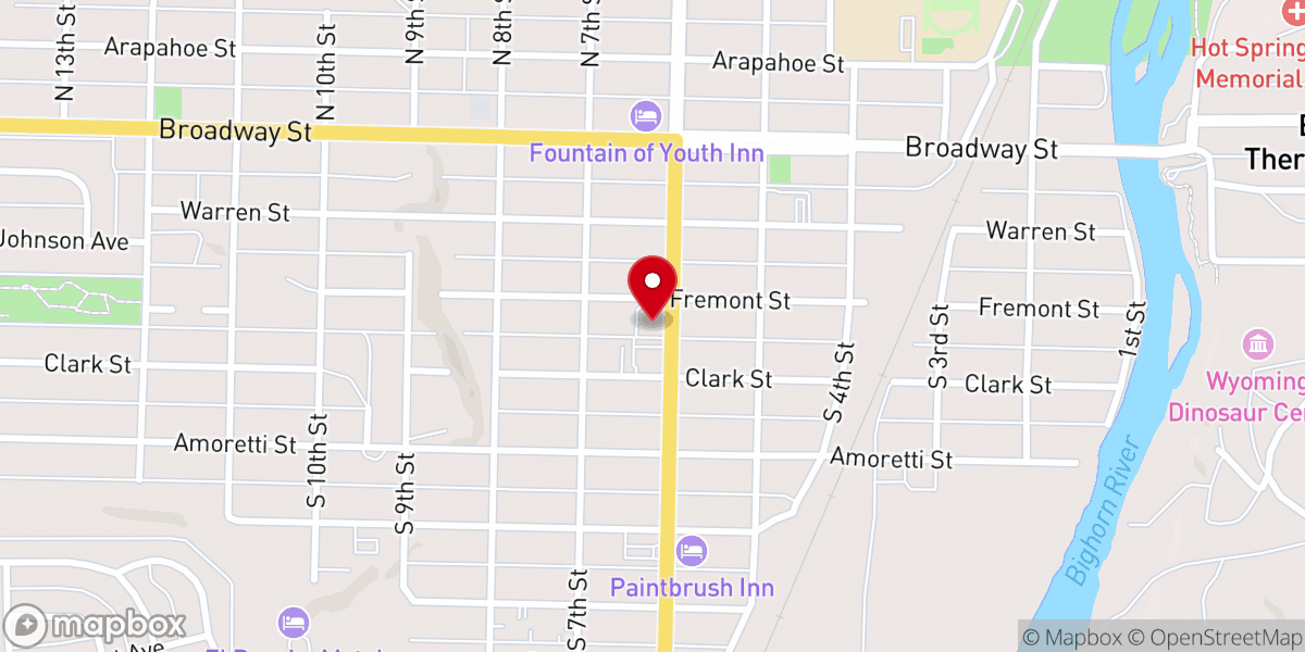 Map showing location of First Baptist Church
