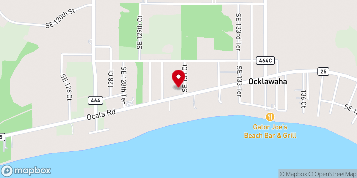 Map showing location of 3590 Ocklawaha Community Center