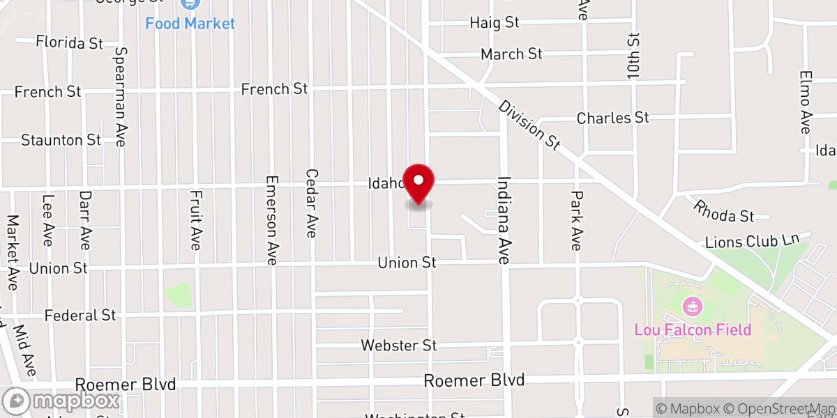 Map showing location of Joshua's Haven City Mission