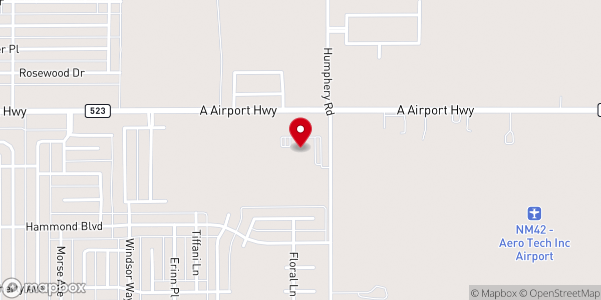 Map showing location of Clovis Christian School