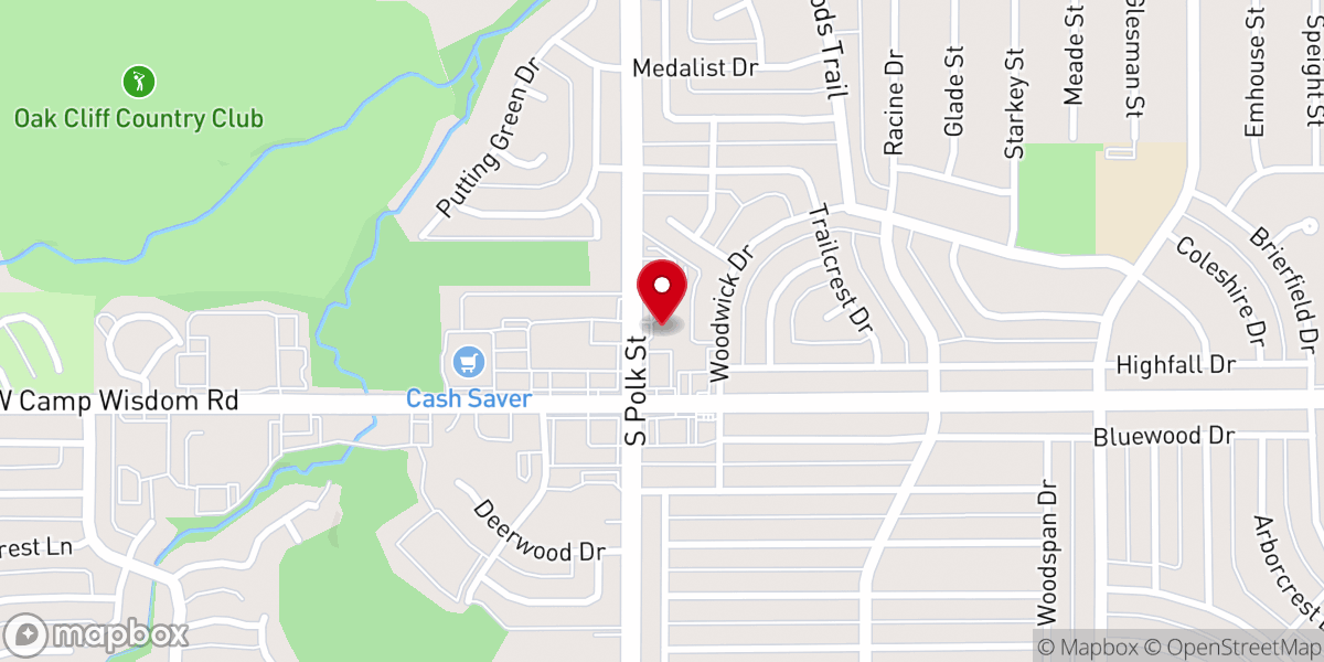 Map showing location of Eastgate Missionary Baptist Church