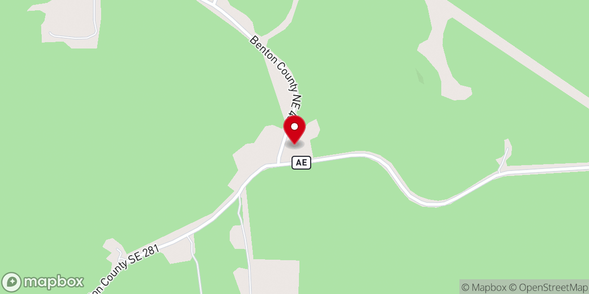 Map showing location of Ozark Tabernacle