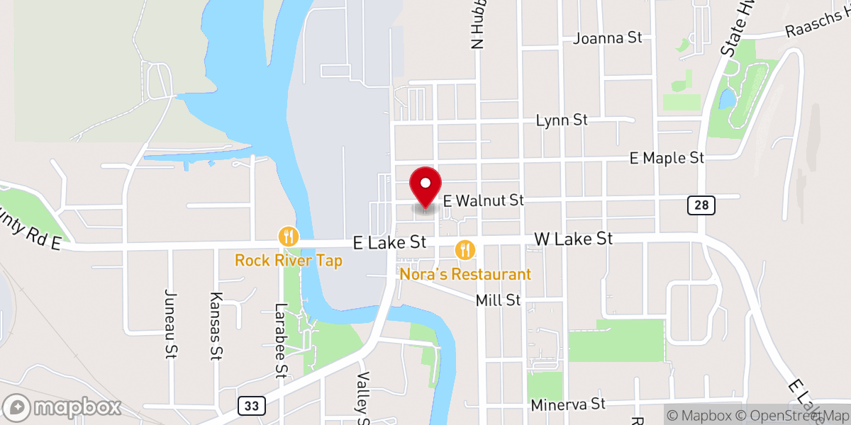 Map showing location of Zion English Lutheran Church