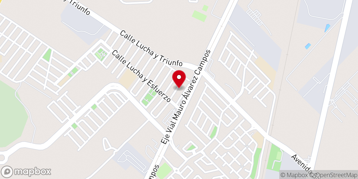 Map showing location of Misión Bautista Monte Moriah