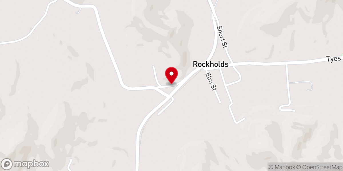 Map showing location of Rockholds First Baptist Church
