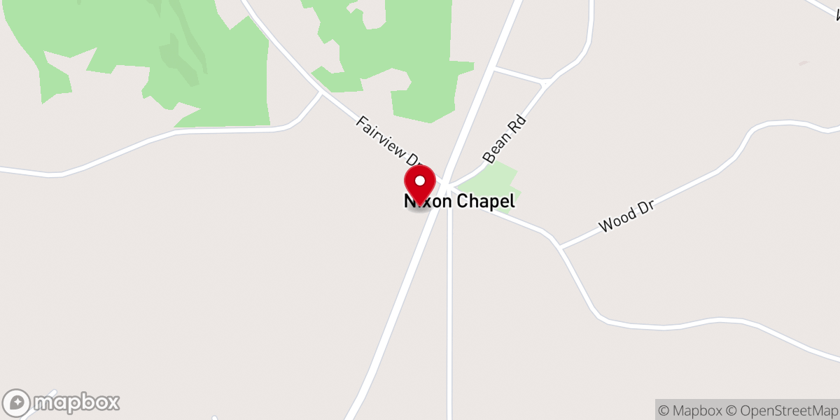 Map showing location of Nixon Chapel United Methodist