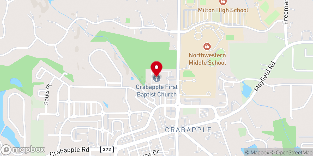 Map showing location of Christ Church of India in Atlanta