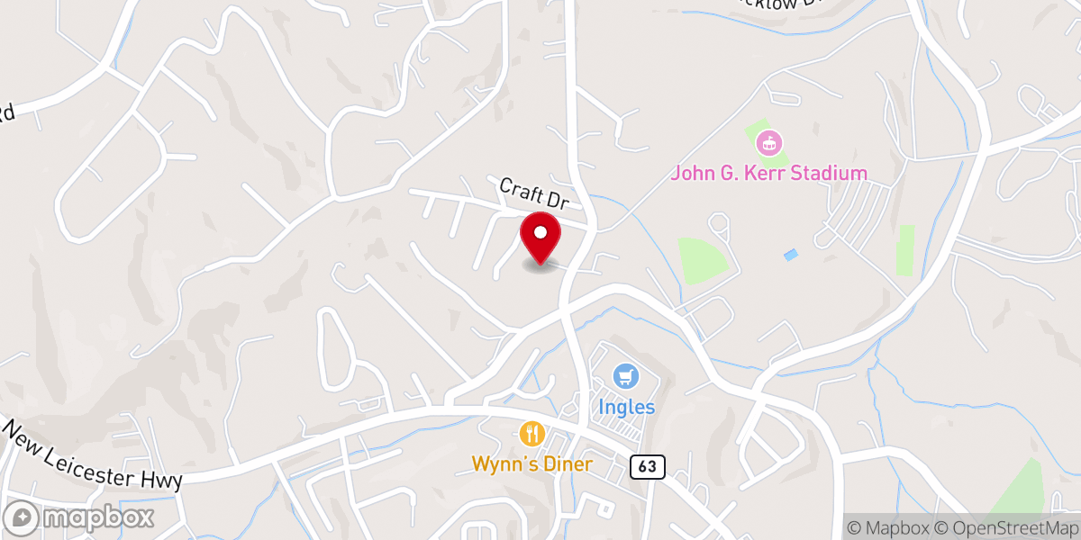 Map showing location of Vertical Church Asheville