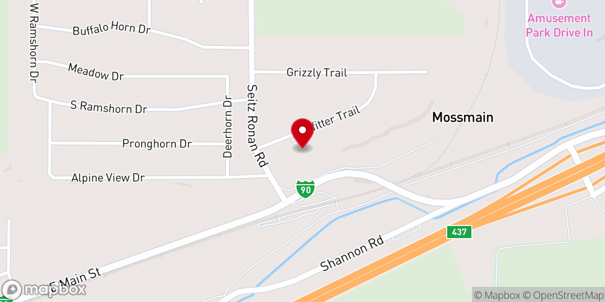 Map showing location of Laurel Bible Church