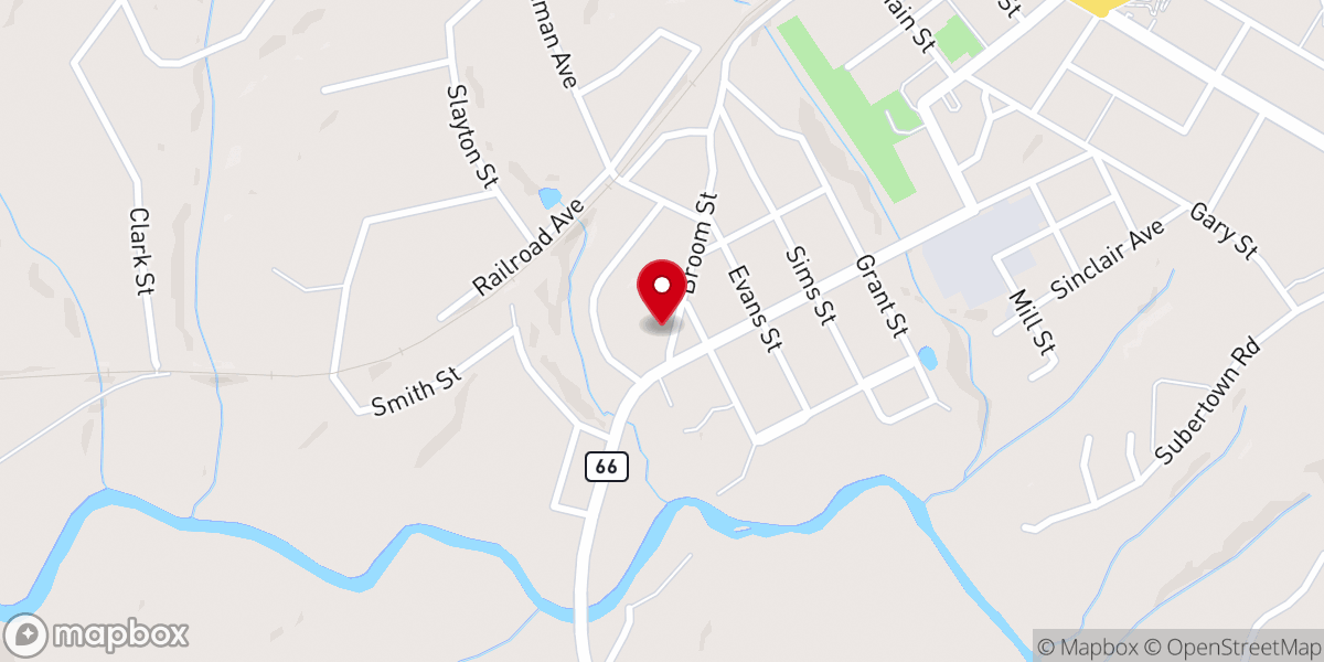 Map showing location of Whitmire Pentecostal