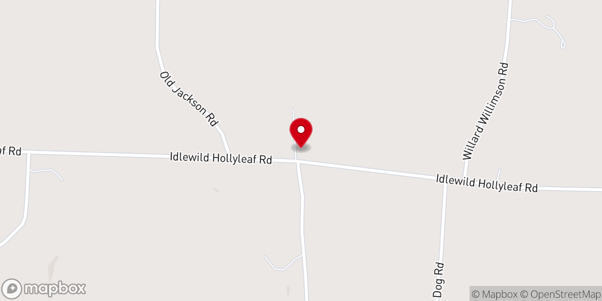 Map showing location of Harmony Primitive Baptist Church
