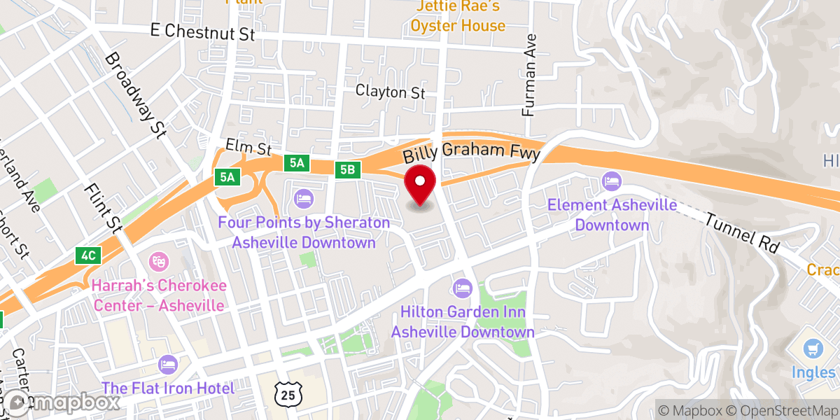 Map showing location of First Baptist Church