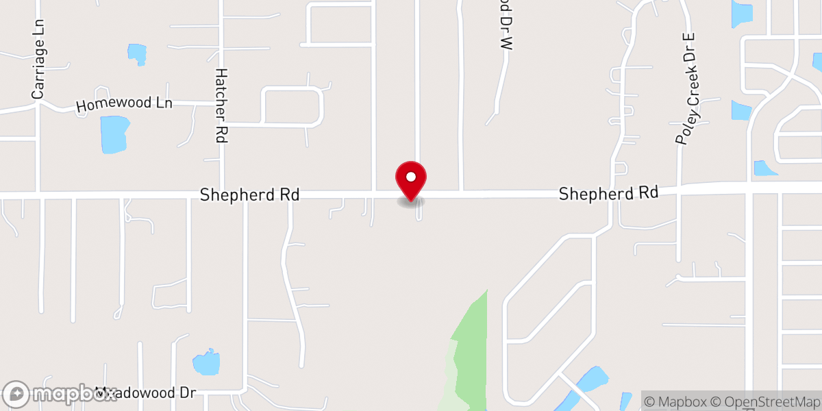 Map showing location of Shepherd Road Baptist Church