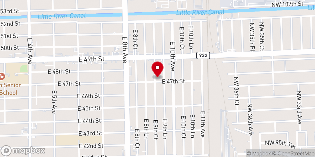 Map showing location of Ministerios Nueva Vision