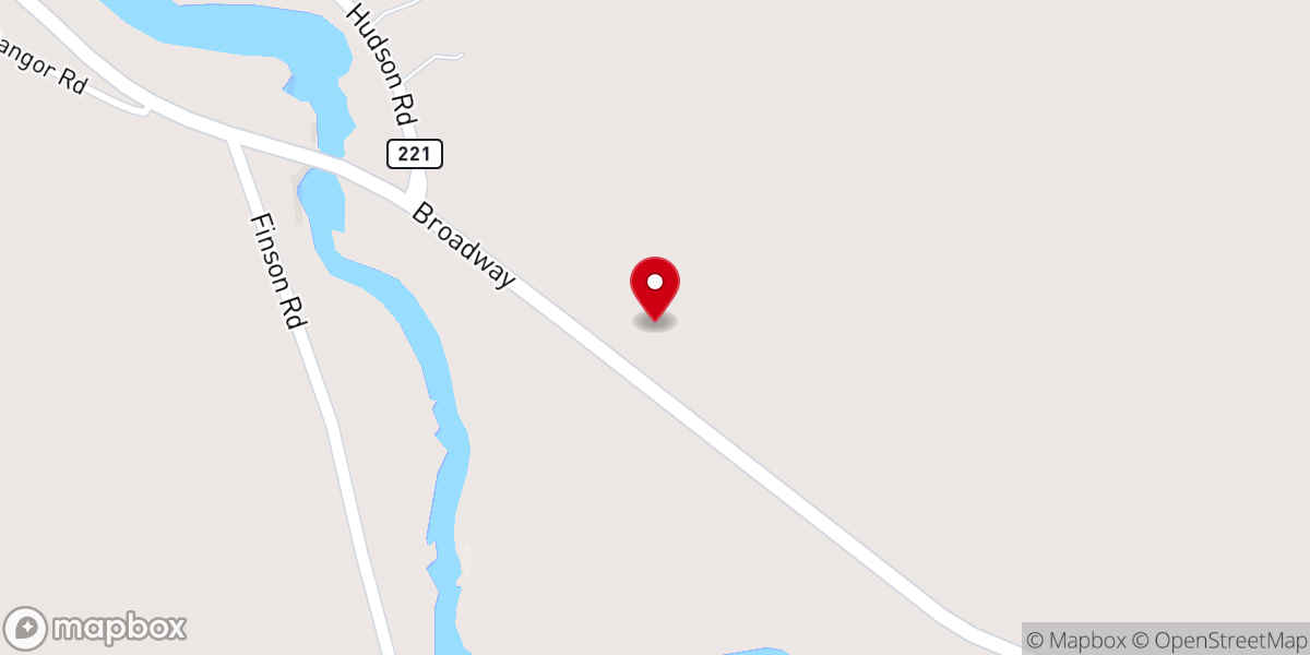Map showing location of Bangor Advent Christian Church