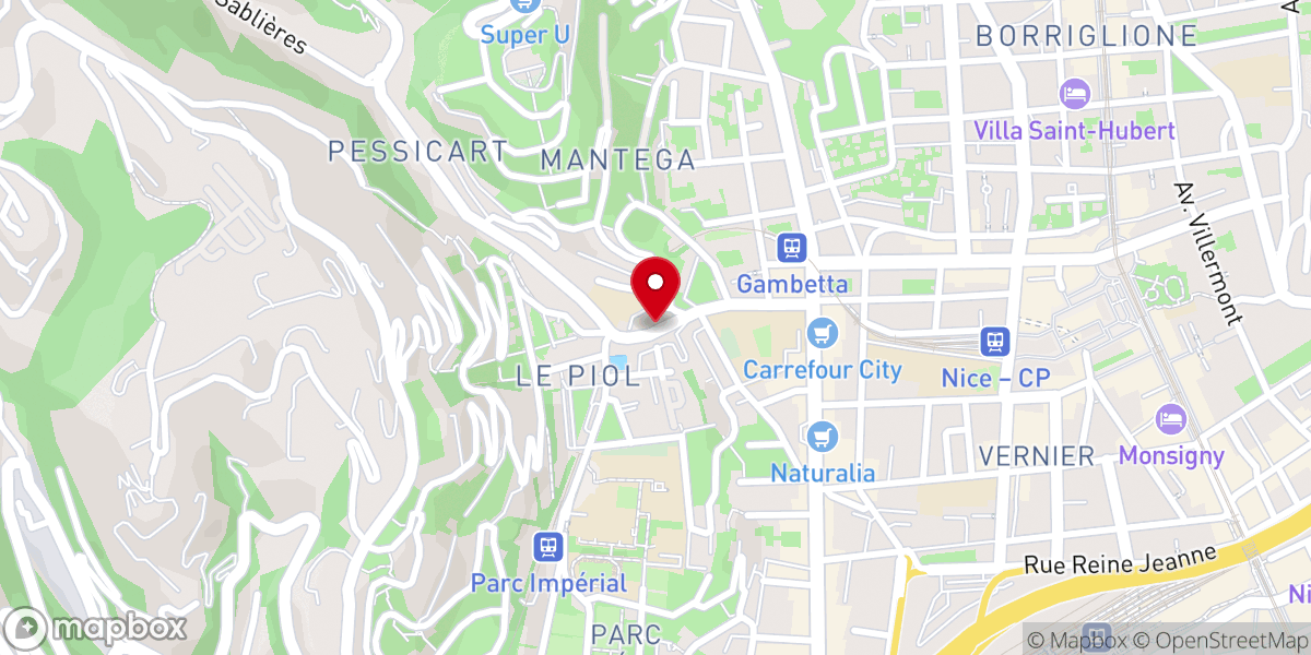 Map showing location of Église Saint-Paul de Nice