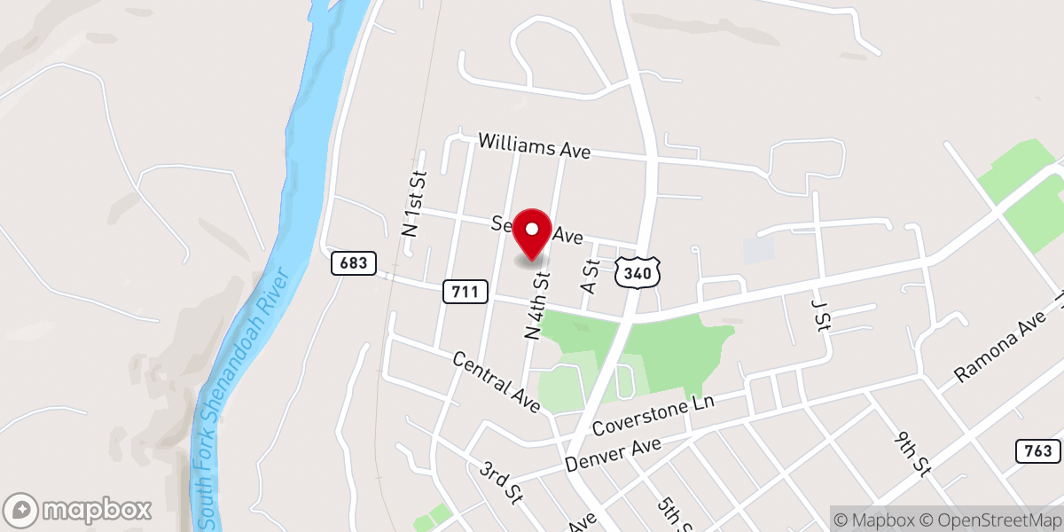 Map showing location of Grace Fellowship Church