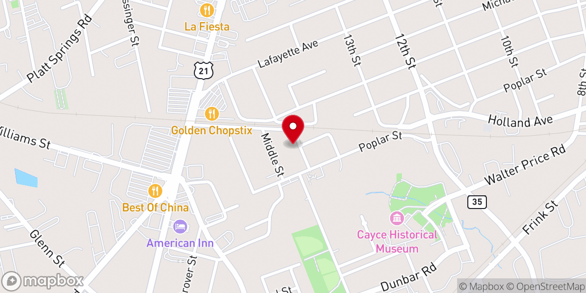 Map showing location of Mount Pleasant Baptist Church
