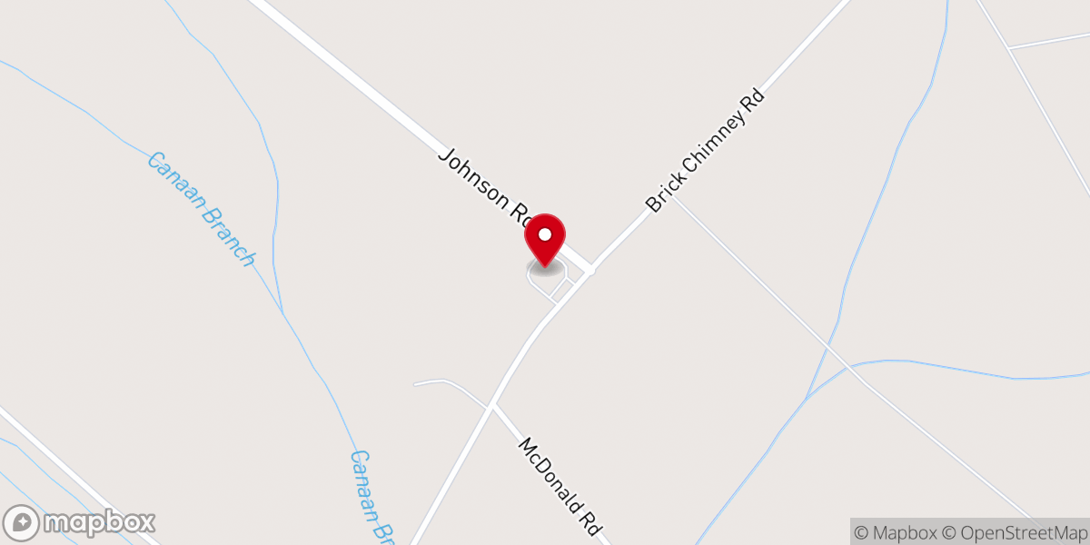 Map showing location of Cornerstone Baptist Church