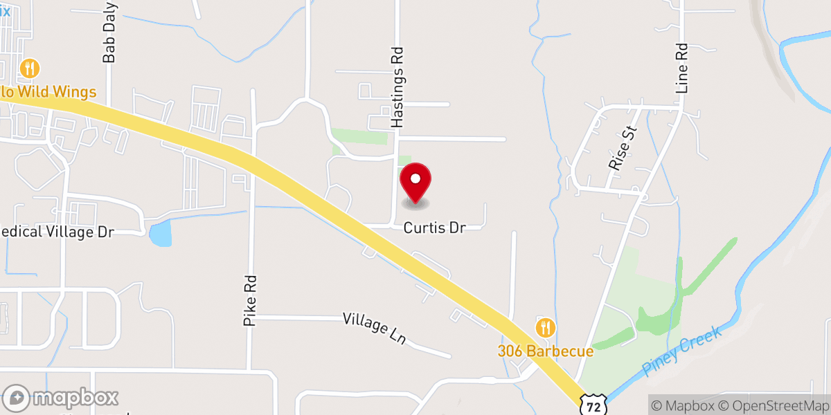 Map showing location of Apostolic Christian Church