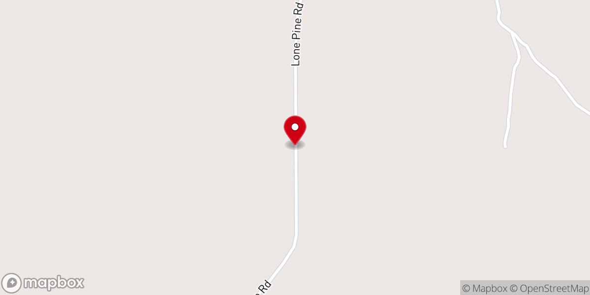 Map showing location of Lone Pine Church