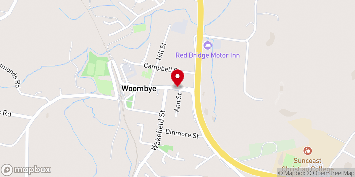 Map showing location of Anglican Church Woombye St Margaret's & Op Shop