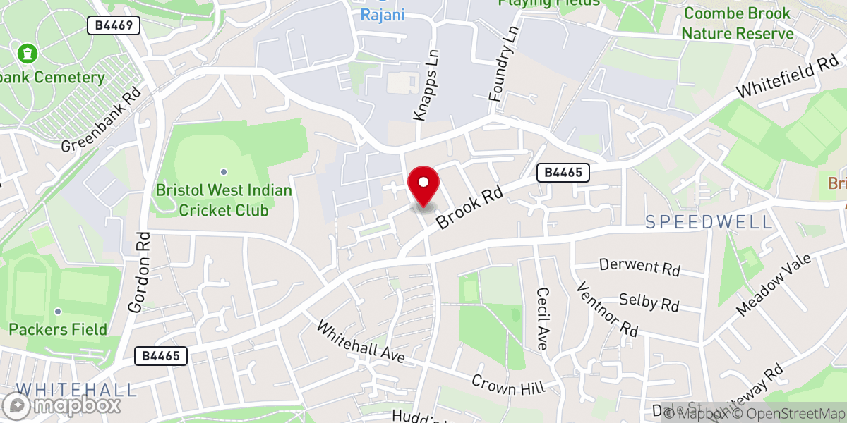 Map showing location of Crofts End Church