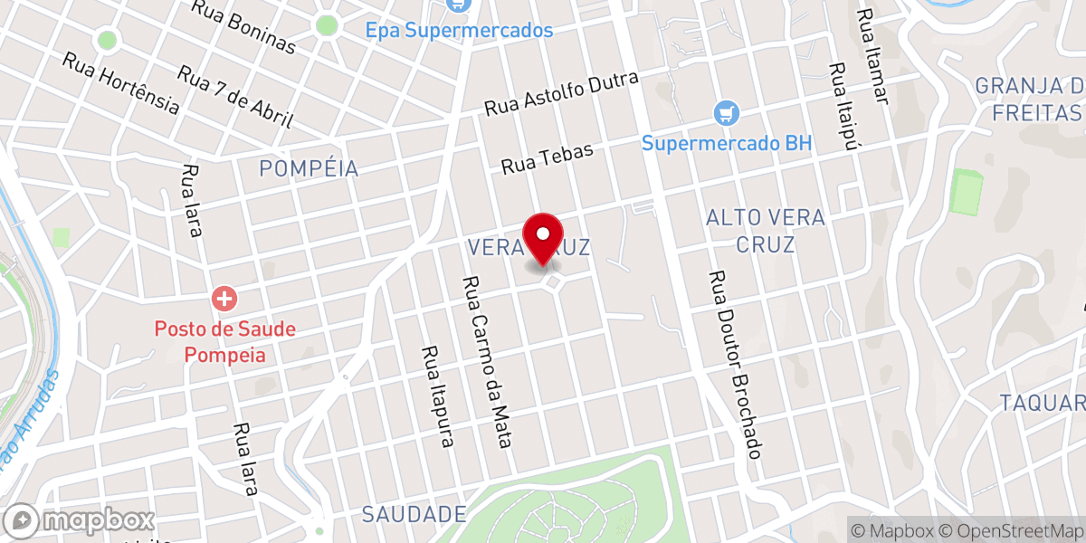 Map showing location of Paróquia Santa Cruz