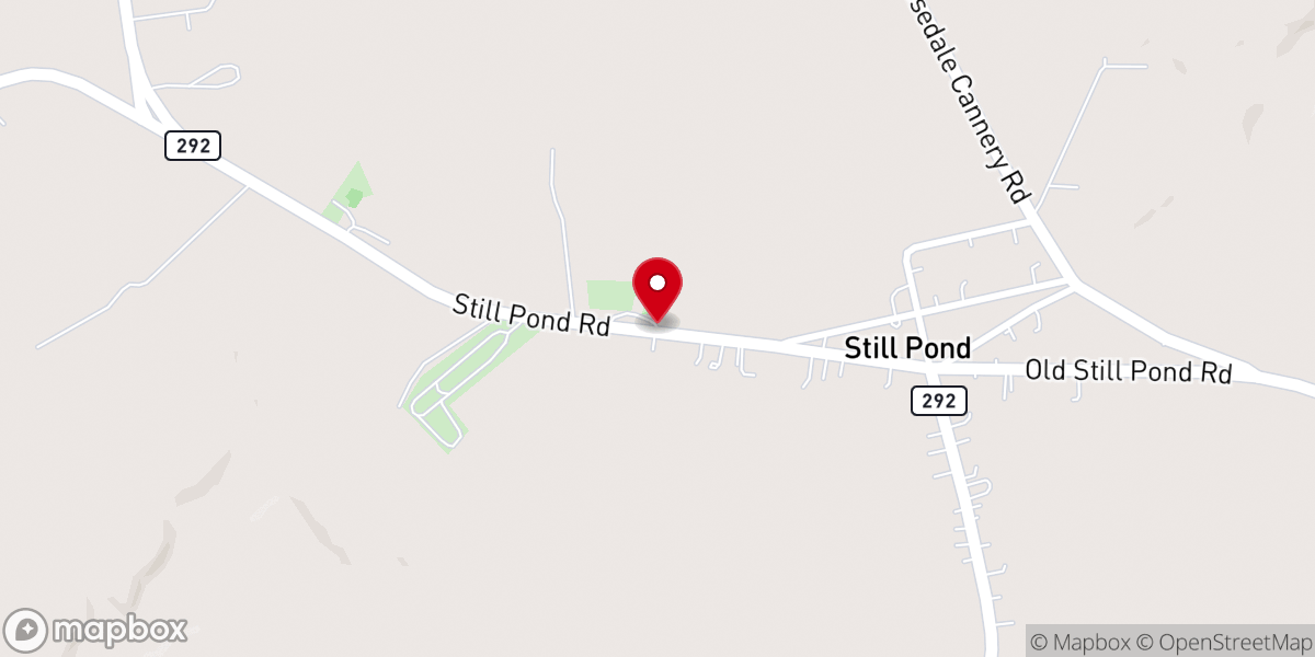 Map showing location of Mount Zion Church