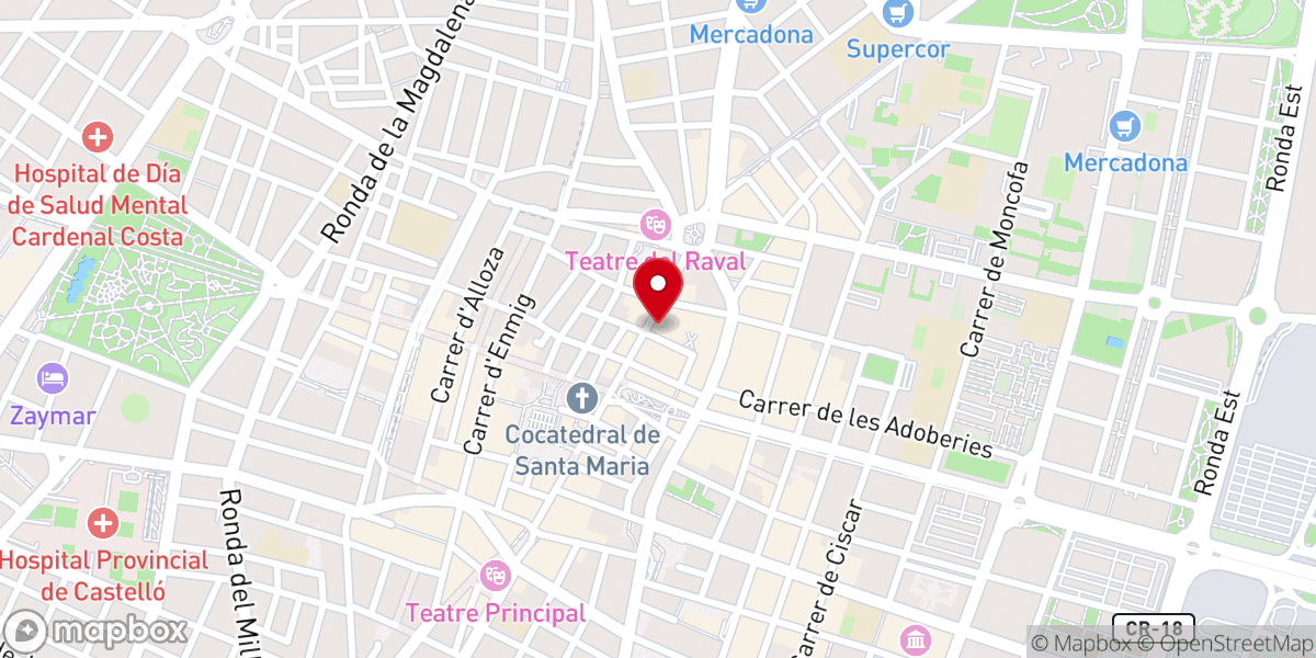 Map showing location of Iglesia San Agustín