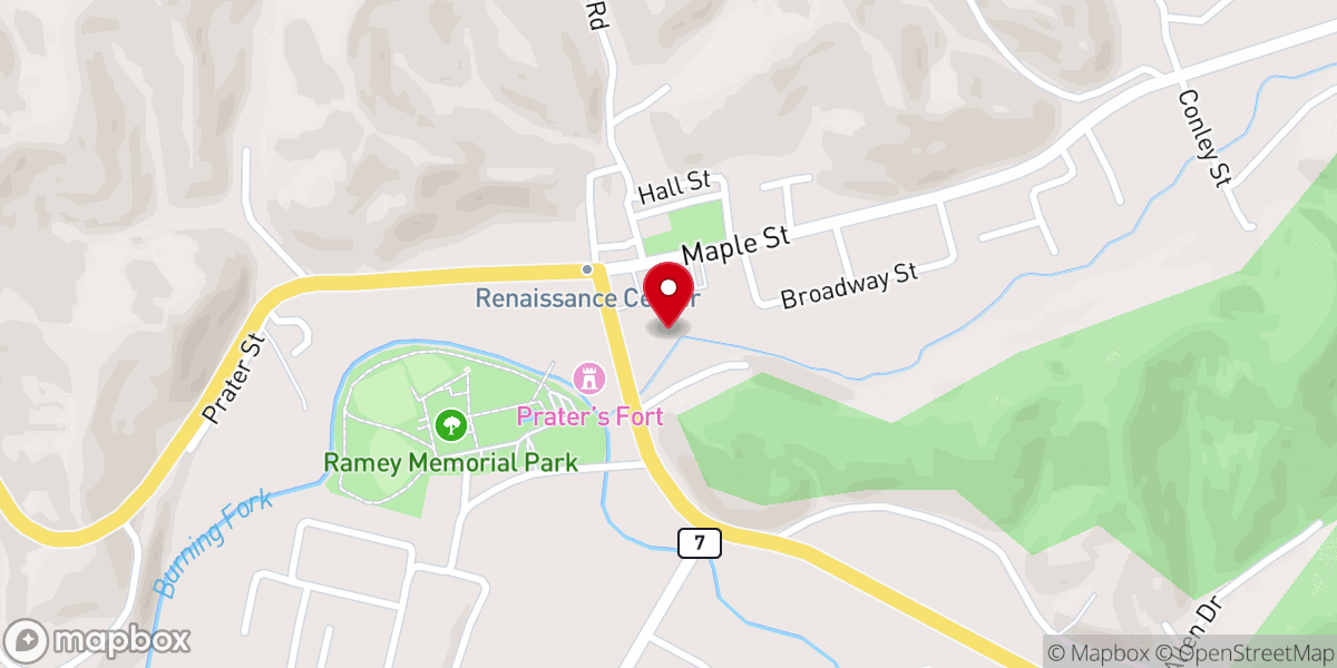 Map showing location of Salyersville Masonic Lodge #769