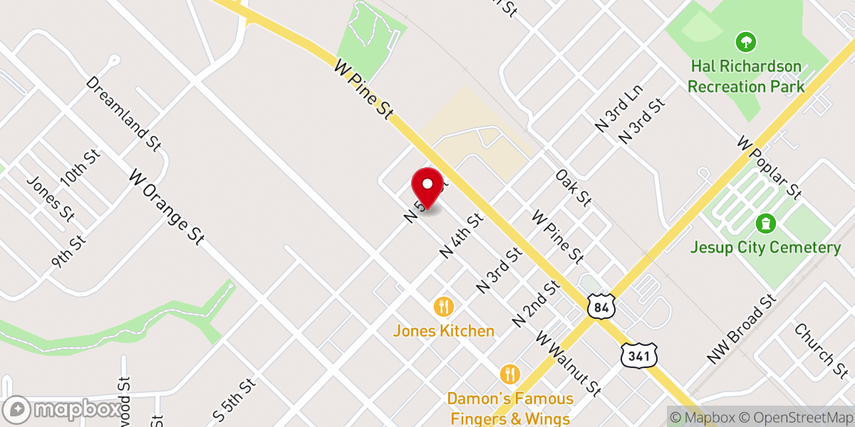 Map showing location of New Covenant & Outreach Ministries