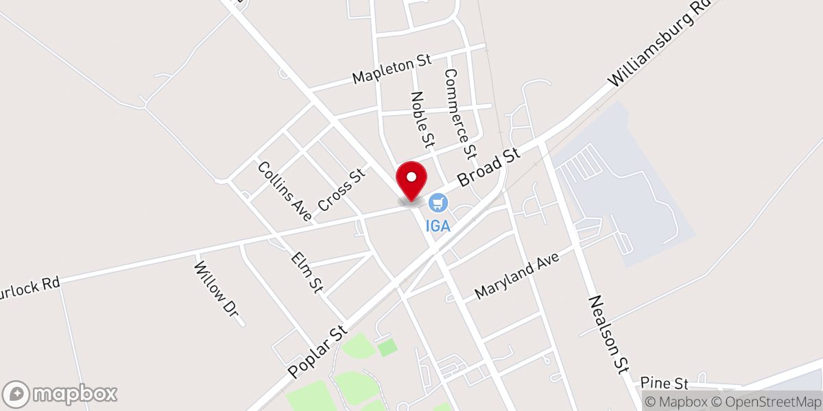 Map showing location of Hurlock