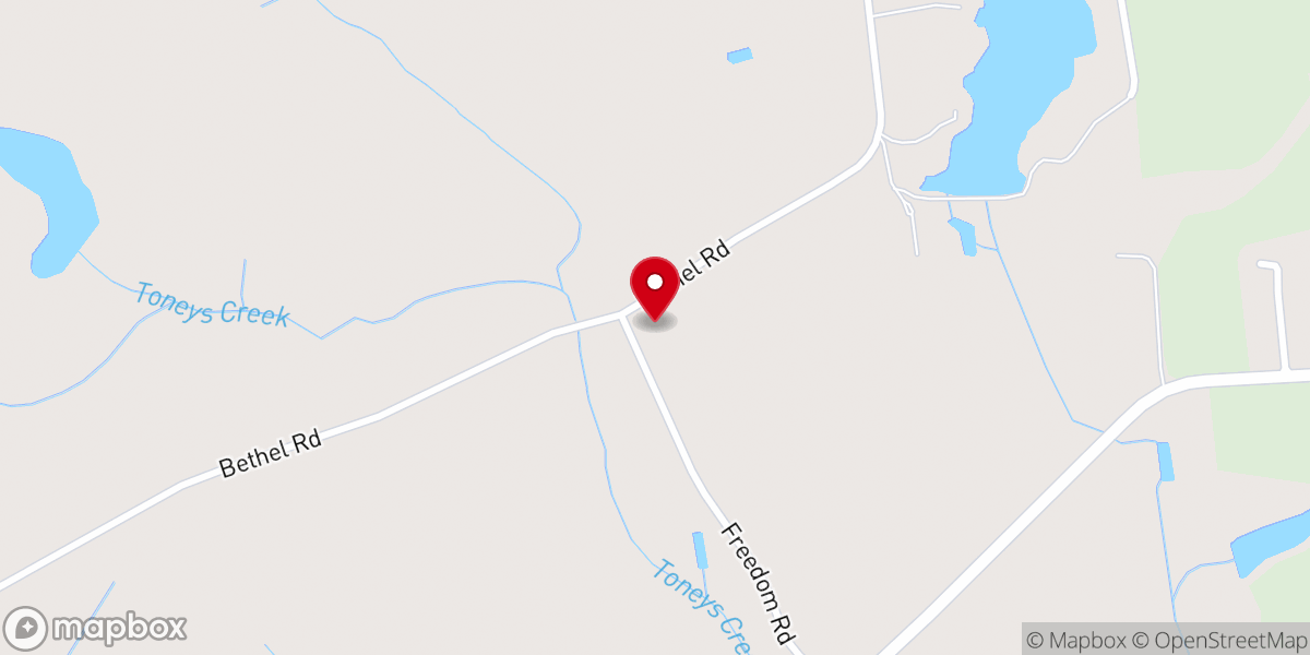 Map showing location of Church of Raeford