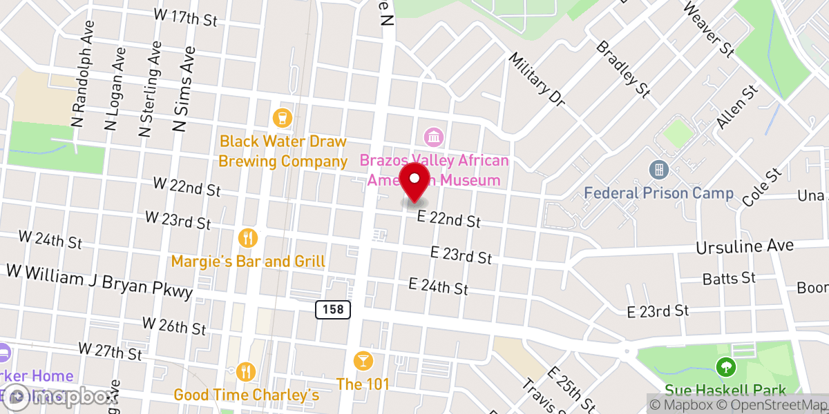 Map showing location of Allen Chapel AME Church