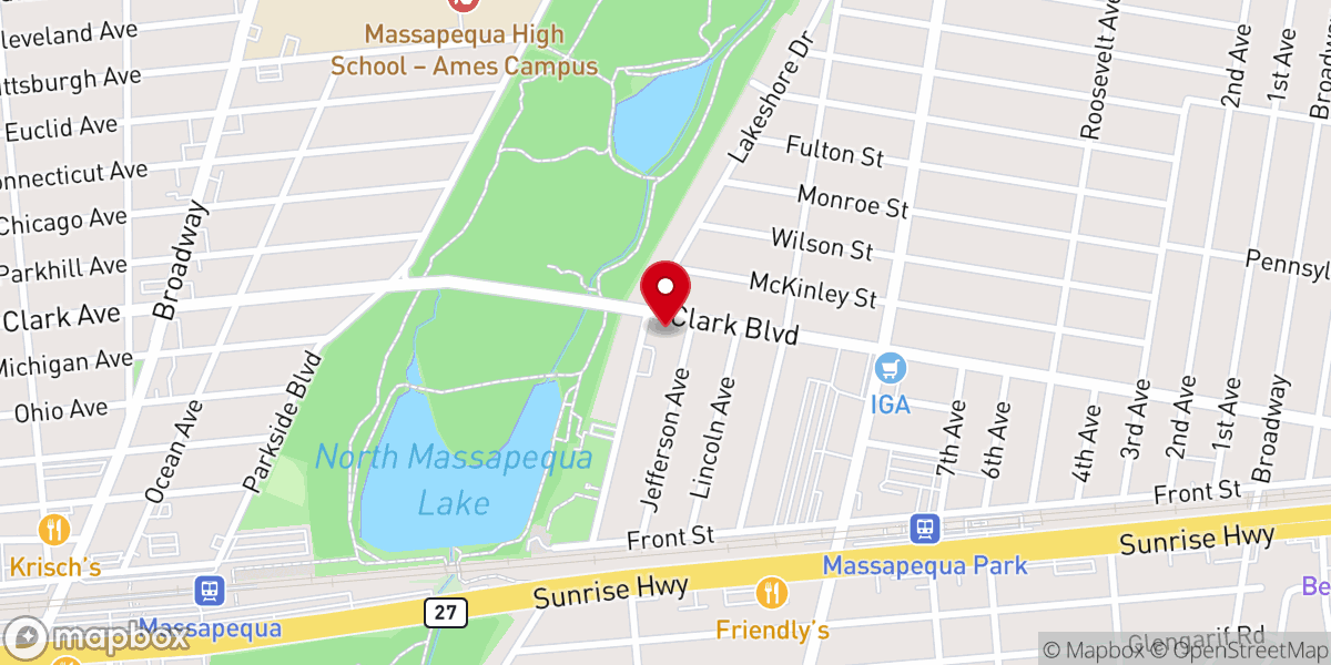 Map showing location of St. David's Lutheran Church
