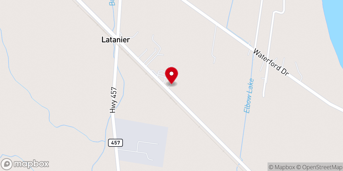 Map showing location of Riverview Baptist Church