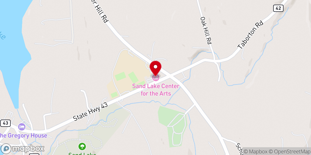 Map showing location of Sand Lake Center for the Arts