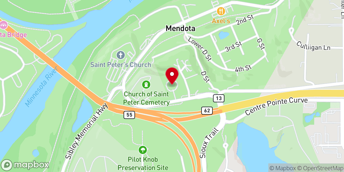 Map showing location of Apostolic Christian Church