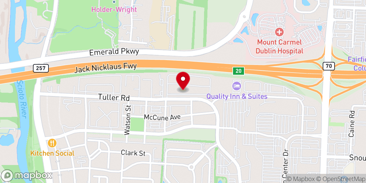 Map showing location of Vineyard Columbus - Sawmill Campus