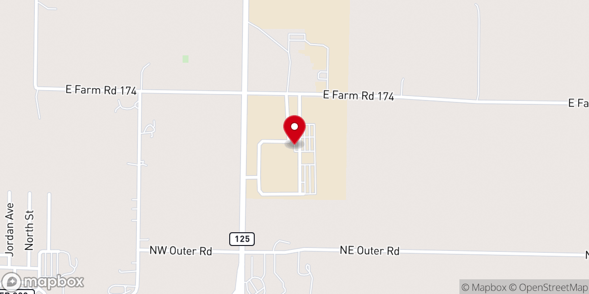 Map showing location of Logan-Rogersville High School