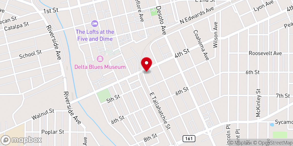 Map showing location of Stringer-Redmon Chapel